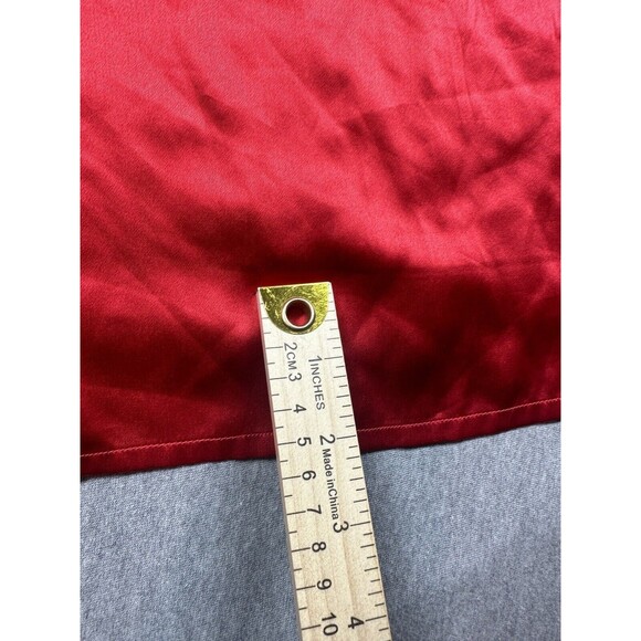 Red Oleg Cassini Sleeveless Shirt Blouse Collection Size 6 Silk - Picture 3 of 11
